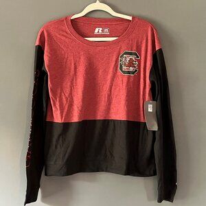 Univ South Carolina Gamecocks Long Sleeve CropTop Garnet & Black *NWT* [M 8-10]